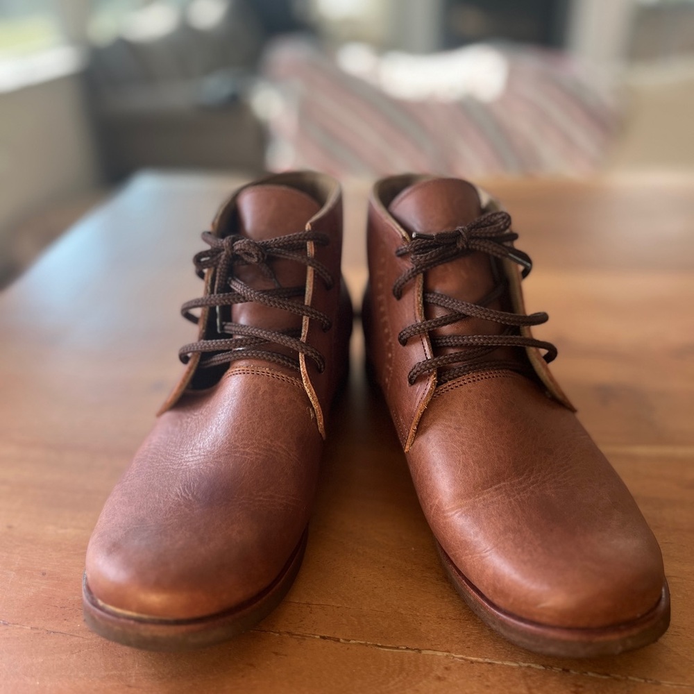 Women's Brown Leather Ankle Booties